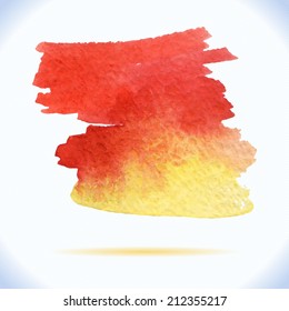 Vector  autumn colors watercolor decorative wash drop Abstract hand drawn watercolor background, for backgrounds or textures