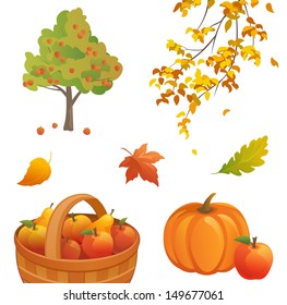 Vector autumn design elements