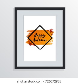 Vector Autumn Design on Picture Frame 