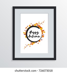 Vector Autumn Design on Picture Frame 
