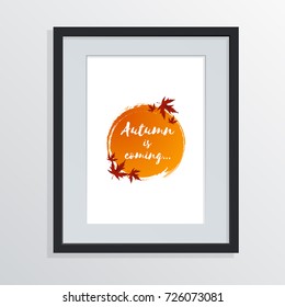 Vector Autumn Design on Picture Frame 