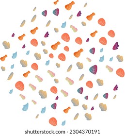 vector autumn element round design