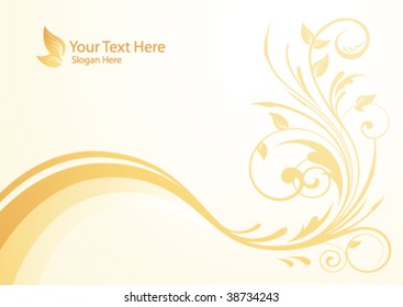 Fondo floral vectorial otoño con espacio de copia