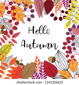 Vector autumn frame