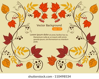 Vector autumn frame design