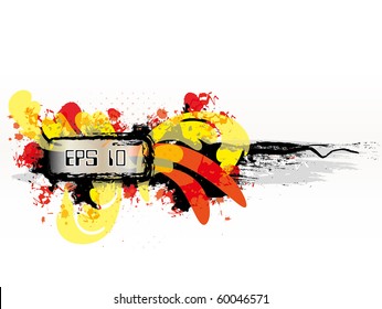 Vector autumn grunge banner concept with copy space