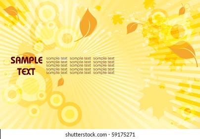 vector autumn illustration in retro style. Eps10