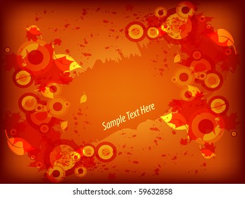 vector autumn illustration in retro style. Eps10