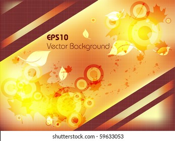 vector autumn illustration in retro style. Eps10