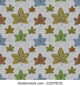 Vector autumn leafs background. Eps10