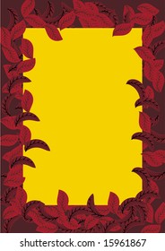 vector autumn leafs frame