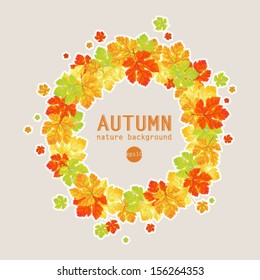 Vector autumn leaves background.