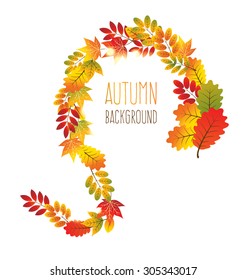 Vector autumn leaves background