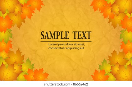 Vector autumn leaves background