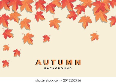 diseño de fondo de hojas de otoño vectoriales