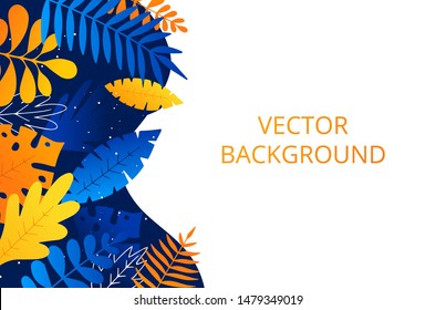 Vector autumn leaves background with text space, for greeting card,  T shirt, cover design templates, banner, poster, typography design, and more.