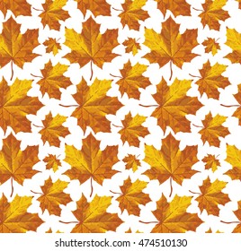 Vector. Autumn leaves, carpet. Abstract seamless pattern. Modern stylish texture, background. Template for design textile, wrappers, package. The original stylized image