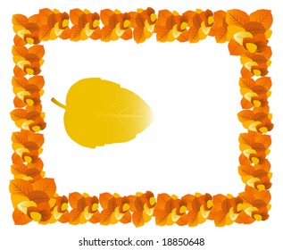 Vector Autumn Leaves Frame