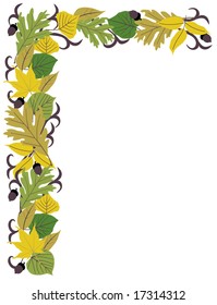 Vector Autumn Leaves Frame is original artwork.