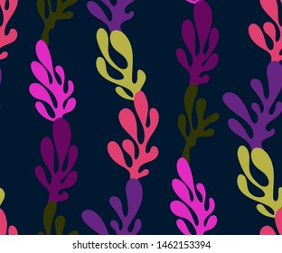 Vector autumn leaves, halloween pattern. Floral stock vector illustration