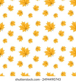 vector autumn leaves seamless pattern
