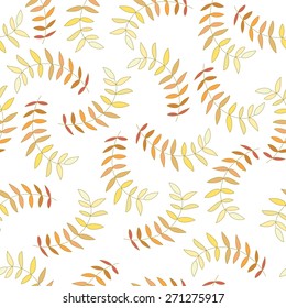 Vector autumn leaves seamless pattern