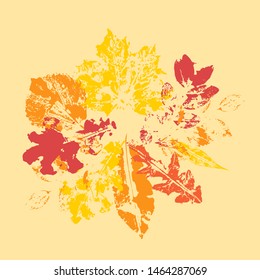 Vector autumn leaves set. Design for poster, banners, greeting cards