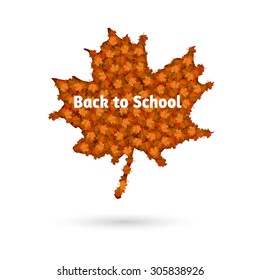 Vector autumn maple leaf back to school