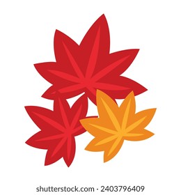 vector naranja otoño y amarillo sobre blanco.