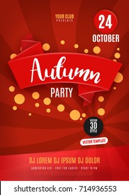Vector autumn party poster