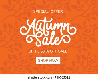 vector of autumn sale