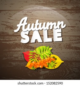 Vector Autumn Sale Background 