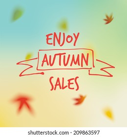 vector autumn sale background