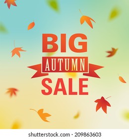 vector autumn sale background