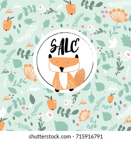 Vector - Autumn Sale template. Banner, label.