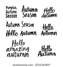 Vector Otoño letras simples en blanco