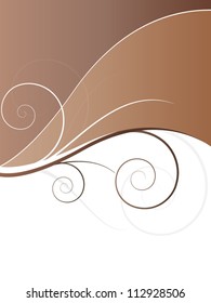 Vector autumn spring background with floral elements
