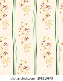 Vector autumn ,stripes,  seamless pattern with leaf, autumn leaf background. Autumn seamless pattern.  Use for wallpaper, pattern fills, web page background