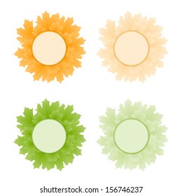 Vector autumn tickets, labels, stamps, stickers