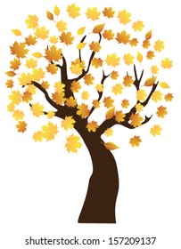 vector autumn tree