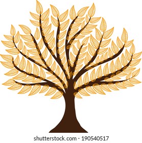 Vector autumn tree