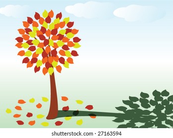 vector autumn tree