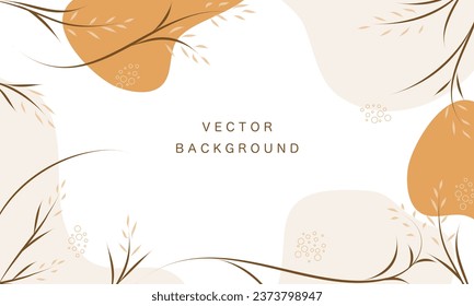 Vector autumn wheat background. Wheat frame. vector background