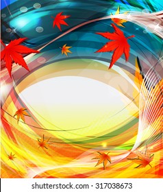 Vector autumn & winter background with lighting effect.