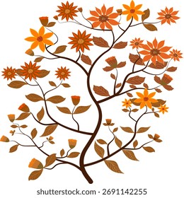 Vector Otoño, hoja, ilustración, follaje, fondo, otoño, diseño, naturaleza, naranja, gráfico, estacional, decoración, temporada, aislado, arce, patrón, rojo, Vector, colores, elemento