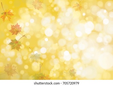 Vector autumnal leaves   background.