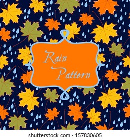 Vector autumnal maple leaf background made 