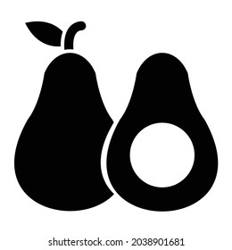  Vector Avacado Glyph Icon Design
