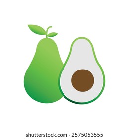 Vector Avacado Outline Icon Design