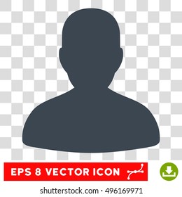 Vector Avatar EPS vector icon. Illustration style is flat iconic smooth blue symbol on a transparent background.